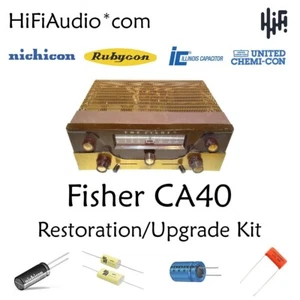 Fisher ca-40 amplificatore amplificatore restauro recap riparazione aggiornamento kit ricostruzione - Foto 1 di 9