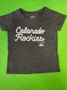 MLB Colorado Rockies Heathered Charcoal Grey T-Shirt Toddler 4T - Afbeelding 1 van 3