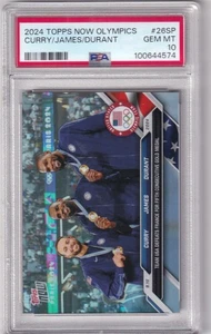 PSA 10 GEM 2024 TOPPS NOW OLYMPICS LEBRON JAMES STEPHEN CURRY DURANT #26SP GR69 - Picture 1 of 2
