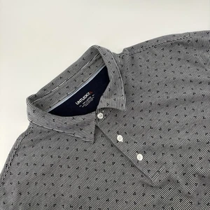 Untuckit Herren XXLarge Williams Poloshirt Navy Streifen Baumwolle Kurzarm - Bild 1 von 9