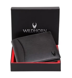 Wildhorn Genuine Leather Bifold Wallets RFID Blocking Men's Wallet Black - Picture 1 of 8