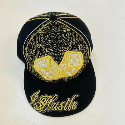 Gorra Hustle Step bordada deportiva para hombre talla L negra dorada Foto 1 de 4