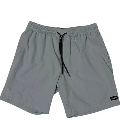 Volcom Men’s Hybrid Shorts Gray Logo Drawstring L  - Image 1 of 4