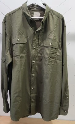 Camisa masculina Ducks Unlimited manga longa poliéster ventilada verde GG - Imagem 1 de 4