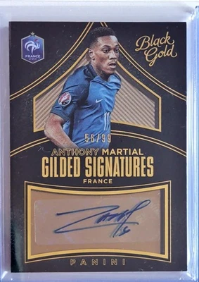 2016-2017 Black Gold Anthony Martial Autograph France/99 - Image 1 of 2