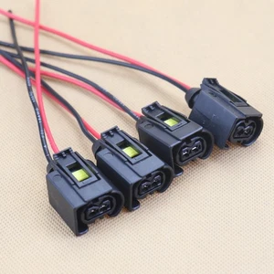 NEW 4pcs Fuel Injector Connector Fits Audi Seat Volkswagen 2005-2009 L4 2.0L - Picture 1 of 7