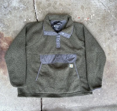 Carhartt Sherpa Fleece Synchilla Snap Button Up Jacket Men’s Size XXL - Image 1 of 4