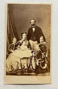 c1866 CDV Rey Oscar II / Sofía de Nassau / Familia Suecia Foto de familia - Imagen 1 de 2