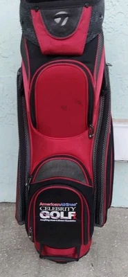 Carro de golf TaylorMade bolsa de 6 vías rojo y negro viene con cubierta para lluvia Foto 1 de 4