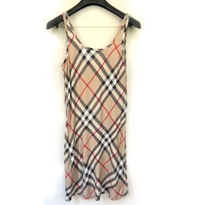 Vestido sin mangas beige Burberry London Nova a cuadros talla M/L - Imagen 1 de 13