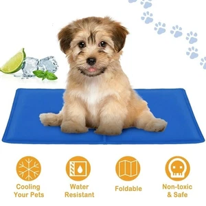 Cooling Gel Mat Self Cooling Cushion Pad Summer Hot Weather Sleeping Bed Dog Pet - Picture 1 of 15
