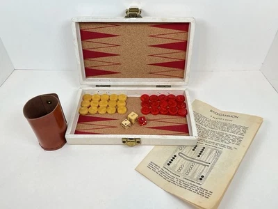 Vintage New York Bicentennial Travel Size Catalin Bakelite Backgammon Game - Image 1 of 4