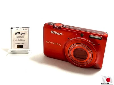 Nikon COOLPIX S6500 16.0MP 12x Compact Digital Camera Orange From JP (62706IS1) - Image 1 of 4