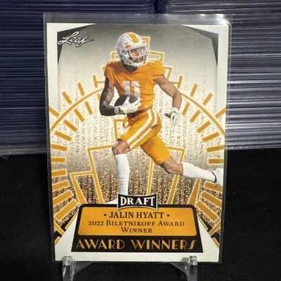 2023 Leaf Draft Award Winners #15 Jalin Hyatt ROOKIE  - Image 1 of 2