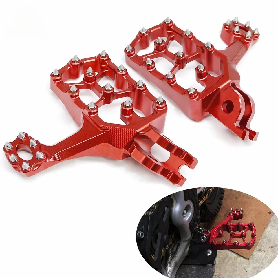 CNC Extender Wide Fat Footrest Footpeg For Honda CR125 CR250 CRF150R CRF250R Foto 1 de 4