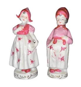 Vintage Japanese Porcelain Couple Figurines Man & Women  - Picture 1 of 9