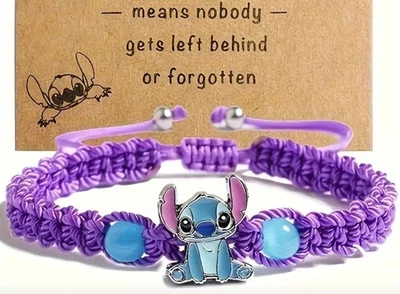 Stitch Bracelet Friendship PURPLE unisex birthday Christmas Stocking filler GIFT - Image 1 of 3