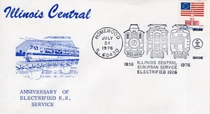 ILLINOIS CENTRAL SUBURBAN SERVICE, HOMEWOOD, IL 1976 FDC18335 - Bild 1 von 1