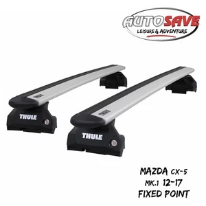 Thule Alu WingBar Evo Silver Roof Bars to fit Mazda CX-5 Mk.1 12-17 Fixed Point - Picture 1 of 1
