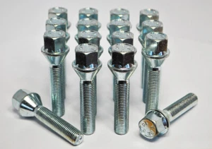 16 x M12 x 1,25, hilo de 60 mm, pernos de rueda cónicos (zinc) - Imagen 1 de 2