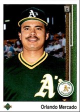 1989 Upper Deck Orlando Mercado . Oakland Athletics #624