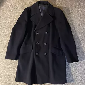 "Abrigo Dunn & Co azul marino Moorbrook pura lana nueva talla aproximada 46"" pecho en muy buena condición" - Imagen 1 de 8