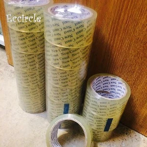 6 Rotoli 2" x 110 Iarde Cartone Sigillante Trasparente Imballaggio Nastro Scatola Spedizione - 2 mil - Foto 1 di 1