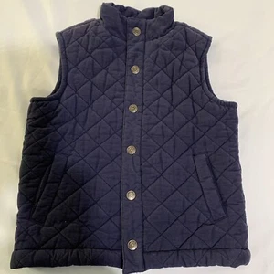 Janie and Jack Boys Vest Quilted Snap Button blue Size 3 To 4 Kids Youth Navy Bl - Picture 1 of 10