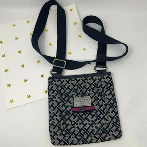 Borsa a tracolla Tommy Hilfiger donna borsa a tracolla blu navy rosa fiocco - Foto 1 di 7