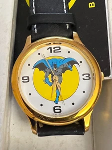 FOSSIL BATMAN BA-6306 schwarz Echtleder Quarz Analog Herrenuhr NEU IN BOX - Bild 1 von 8