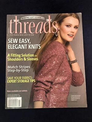 Taunton's Threads Magazine January 2015 Stripes Knits Shoulders Sleeves Storage - Image 1 of 4