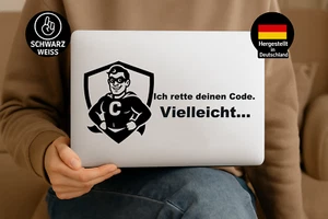 🧑💻 Autocollant vinyle « Je sauve ton code. Peut-être… - 10 x 18 cm - Plus drôle - Photo 1/1