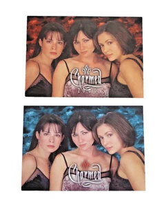 Charmed Season 1 SHANNEN DOHERTY ALYSSA MILANO Promo 2 Card set P-1 P-2 inkworks - Picture 1 of 7