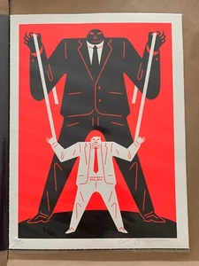 Cleon Peterson Little Man Big Man Trump Estampado rojo firmado - Imagen 1 de 1