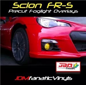 Fits: 13-18 BRZ Scion FRS Yellow Fog Light Overlays Tint JDM Precut GT86 wrap - Picture 1 of 2