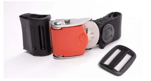 Kit Fibbia Sgancio Rapido Clip Casco Plastica Cricchetto Mento Cinghia Si Estende Liscia - Foto 1 di 8