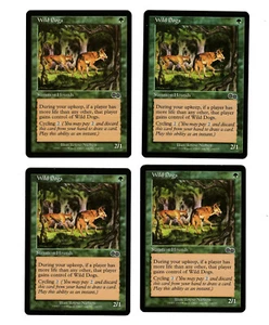 4x Wild Dogs EX Urza's Saga Mtg Magic EDH 4x x4 - Foto 1 di 2