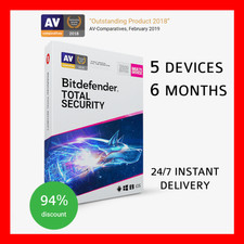 BitDefender Total Security 2020 ⭐ 5 Devices | 6 Months ⭐ INSTANT DELIVERY 24/7