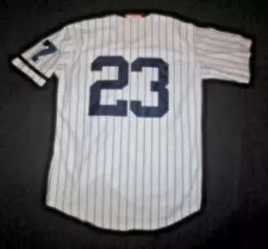 NEW*NEW YORK YANKEES **DON MATTINGLEY* WHITE HOME JERSEY *# 7 ARM BAND *M&N*48XL - Picture 1 of 6