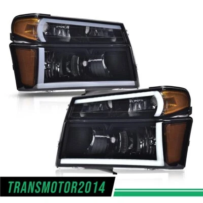 Faros LED DRL aptos para GMC Canyon/Chevy Colorado 04-12 luces de parachoques ahumados Foto 1 de 4