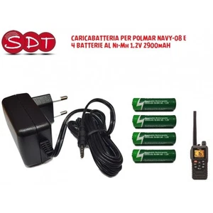 CARICABATTERIA DA PARETE PER POLMAR NAVY-08 INCLUSO N.4 BATTERIE RICARICABILI - Zdjęcie 1 z 1