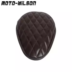 For Bobber Chopper Universal Single Leather Stool Solo Seat Set Diamond shape Co - Bild 1 von 17