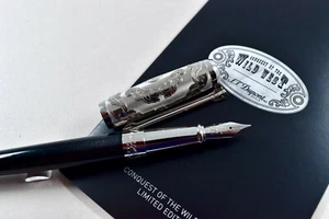 S.T. DUPONT CONQUEST OF THE WEST METEORITE DUST FOUNTAIN PEN MSRP 1750.00 - Picture 1 of 10