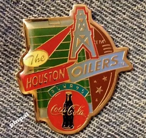 Pin Houston Oilers~NFL~Fútbol~1994 vintage~Coca Cola Cola~Nuevo stock antiguo - Imagen 1 de 1