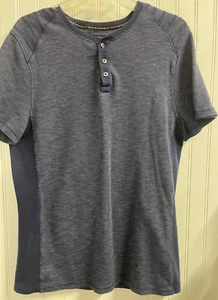 Camisa Pullover Informal Rock & Republic Para Hombre L Cuello Botón Manga Corta Azul Marino - Imagen 1 de 9