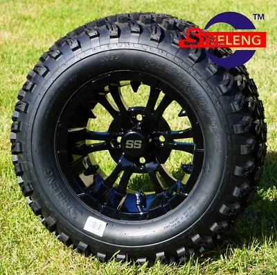 GOLF CART 12" Black VAMPIRE WHEELS / RIMS and 23" All Terrain TIRES (SET OF 4)  Foto 1 de 4