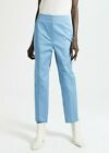 $345 NWT THEORY Sz8 CHINTZED TWILL CLEAN TAPERED HI-RISE CHINO PANTS SEA GLASS