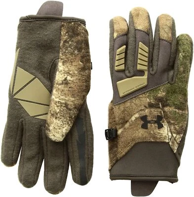 Under Armour Men Speed freak Wool Hunting Camo Tech Gloves Realtree Xtra NWT - M - Image 1 of 4