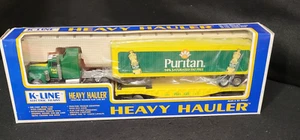 K-Line Electric Flatbed Train Heavy Hauler Puritan Semi Tractor Trailer Truck - Picture 1 of 10