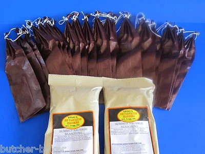 KIT DE SALCHICHAS DE VERANO Condimento Y CARCASAS para 50 libras con mangas largas de 2 lb   Foto 1 de 4